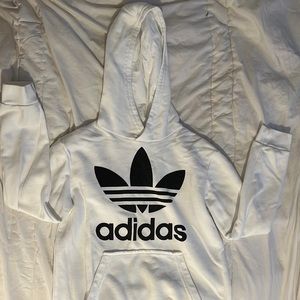 Kids White Adidas Hoodie